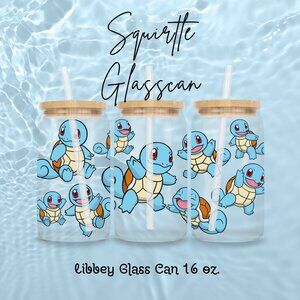 Pokemon Squirtle 16oz Frosted Glass Cup